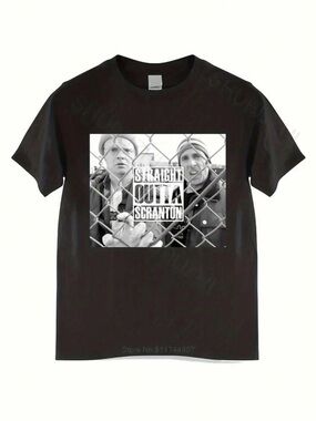 Black 'Straight Outta Scranton' Short-Sleeve Graphic Tee